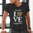 Love Leopard Print Teacher Cheetah School Inspire Teach Men's V-Neck T-Shirt, gift for family, gift for coworker Love Leopard Print Teacher Cheetah School Inspire Teach Men's V-Neck T-Shirt, gift for family, gift for coworker