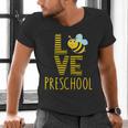 Love Preschool Back To School Yellow Bee Preschool Teacher For Men Women Girls Kids Men's V-Neck T-Shirt, gift for family, gift for coworker