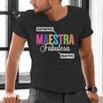 Maestra Fabulosa Bilingual Spanish Espanol Teacher School Men's V-Neck T-Shirt, gift for family, gift for coworker