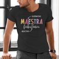 Maestra Fabulosa Maestra De EspañOl Spanish Teacher Men's V-Neck T-Shirt, gift for family, gift for coworker Maestra Fabulosa Maestra De EspañOl Spanish Teacher Men's V-Neck T-Shirt, gift for family, gift for coworker