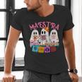 Maestra Pantasmas Conchas Teacher Mexican Halloween Men's V-Neck T-Shirt, gift for family, gift for coworker Maestra Pantasmas Conchas Teacher Mexican Halloween Men's V-Neck T-Shirt, gift for family, gift for coworker