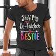 Matching Co-Teacher Best Friend She's My Bestie Work Team Men's V-Neck T-Shirt, gift for family, gift for coworker Matching Co-Teacher Best Friend She's My Bestie Work Team Men's V-Neck T-Shirt, gift for family, gift for coworker