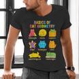 Math Cat Geometry Back To School Mathematics Teacher Men's V-Neck T-Shirt, gift for family, gift for coworker