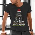 Math Equation Merry Xmas Season Teacher Christmas Tree Men's V-Neck T-Shirt, gift for family, gift for coworker