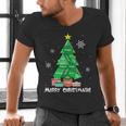 Math Teacher Polygon Christmas Tree Geometry Merry Christmas Men's V-Neck T-Shirt, gift for family, gift for coworker