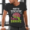 Math Teachers Love Brains Zombie Teacher School Halloween Men's V-Neck T-Shirt, gift for family, gift for coworker Math Teachers Love Brains Zombie Teacher School Halloween Men's V-Neck T-Shirt, gift for family, gift for coworker