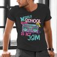 Middle School Is My Jam Cute Teacher Shirt 80's 90's Styl Men's V-Neck T-Shirt, gift for family, gift for coworker Middle School Is My Jam Cute Teacher Shirt 80's 90's Styl Men's V-Neck T-Shirt, gift for family, gift for coworker