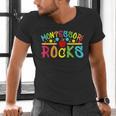Montessori Rocks Montessori Teacher Back To School Men's V-Neck T-Shirt, gift for family, gift for coworker Montessori Rocks Montessori Teacher Back To School Men's V-Neck T-Shirt, gift for family, gift for coworker