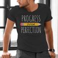 Motivational Progress Over Perfection Back To School Teacher Men's V-Neck T-Shirt, gift for family, gift for coworker Motivational Progress Over Perfection Back To School Teacher Men's V-Neck T-Shirt, gift for family, gift for coworker