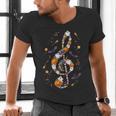 Music Note Symbol Halloween For Music Teacher Musicians Men's V-Neck T-Shirt, gift for family, gift for coworker