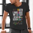 Music Teacher Music Math Language History Reading Science Men's V-Neck T-Shirt, Science Teacher Shirts, History Teacher Shirts, gift for family, gift for coworker