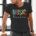 Music Teacher Tie Dye Appreciation Day Hello Back To School Men Women Men's V-Neck T-Shirt, gift for family, gift for coworker Music Teacher Tie Dye Appreciation Day Hello Back To School Men Women Men's V-Neck T-Shirt, gift for family, gift for coworker
