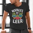 Nopales De Leer Bilingual Teacher Maestra Spanish Teacher Men's V-Neck T-Shirt, gift for family, gift for coworker