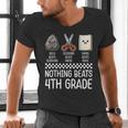 Nothing Beats 4th Grade Back To School Kids Teachers Men's V-Neck T-Shirt, gift for family, gift for coworker