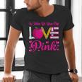 In October We Wear Pink Love Teacher Breast Cancer Awareness Men's V-Neck T-Shirt, gift for family, gift for coworker In October We Wear Pink Love Teacher Breast Cancer Awareness Men's V-Neck T-Shirt, gift for family, gift for coworker