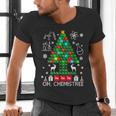 Oh Chemistree Scientist Chemical Christmas Xmas Teacher Men's V-Neck T-Shirt, gift for family, gift for coworker
