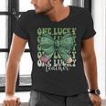 One Lucky Teacher Coquette Bow St Patricks Day Teacher Men's V-Neck T-Shirt, gift for family, gift for coworker One Lucky Teacher Coquette Bow St Patricks Day Teacher Men's V-Neck T-Shirt, gift for family, gift for coworker