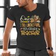 One Thankful 4th Grade Teacher Turkey Leopard Thanksgiving Men's V-Neck T-Shirt, First Grade Teacher Shirts, 4th Grade Teacher Shirts, gift for family, gift for coworker One Thankful 4th Grade Teacher Turkey Leopard Thanksgiving Men's V-Neck T-Shirt, First Grade Teacher Shirts, 4th Grade Teacher Shirts, gift for family, gift for coworker