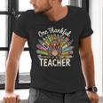One Thankful Teacher Cute Thanksgiving Turkey School Men's V-Neck T-Shirt, gift for family, gift for coworker One Thankful Teacher Cute Thanksgiving Turkey School Men's V-Neck T-Shirt, gift for family, gift for coworker