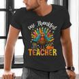 One Thankful Teacher Thanksgiving Turkey Cute Crayon Pencil Men's V-Neck T-Shirt, gift for family, gift for coworker One Thankful Teacher Thanksgiving Turkey Cute Crayon Pencil Men's V-Neck T-Shirt, gift for family, gift for coworker