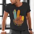 One Thankful Teacher Thanksgiving Turkey Peace Hand Sign Men's V-Neck T-Shirt, gift for family, gift for coworker One Thankful Teacher Thanksgiving Turkey Peace Hand Sign Men's V-Neck T-Shirt, gift for family, gift for coworker
