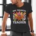 One Thankful Teacher Turkey Thanksgiving Teaching Men's V-Neck T-Shirt, gift for family, gift for coworker