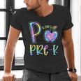 P Is For Pre-K Preschool Teacher Tie Dye Back To School Men's V-Neck T-Shirt, gift for family, gift for coworker