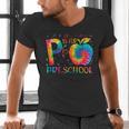 P Is For Preschool Tie Dye Back To School Teacher Men Women Girls Kids Men's V-Neck T-Shirt, gift for family, gift for coworker