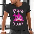 Para Shark Paraprofessional Female Teacher Men's V-Neck T-Shirt, gift for family, gift for coworker Para Shark Paraprofessional Female Teacher Men's V-Neck T-Shirt, gift for family, gift for coworker