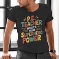 PE Gym School Coach PE Teacher What's Your Superhero Power Men's V-Neck T-Shirt, Pe Teacher Shirts, gift for family, gift for coworker PE Gym School Coach PE Teacher What's Your Superhero Power Men's V-Neck T-Shirt, Pe Teacher Shirts, gift for family, gift for coworker
