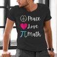 Peace Love Math Maths Teacher Pi Symbol Men Women Men's V-Neck T-Shirt, gift for family, gift for coworker