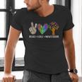 Peace Love Montessori Daycare Teacher Appreciation Men's V-Neck T-Shirt, gift for family, gift for coworker