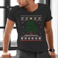 Pi Tree Christmas Math Teacher Ugly Sweater Men Women Kids Men's V-Neck T-Shirt, gift for family, gift for coworker
