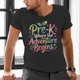 Pre-K Where The Adventure Begins Preschool Teachers Students Men's V-Neck T-Shirt, gift for family, gift for coworker Pre-K Where The Adventure Begins Preschool Teachers Students Men's V-Neck T-Shirt, gift for family, gift for coworker