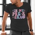 In My Pre K Era Groovy Back To School First Day Teacher Kids Men's V-Neck T-Shirt, Groovy Teacher Shirts, gift for family, gift for coworker