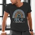 Pre-K Teacher Leopard Boho Rainbow Back To School Men's V-Neck T-Shirt, gift for family, gift for coworker Pre-K Teacher Leopard Boho Rainbow Back To School Men's V-Neck T-Shirt, gift for family, gift for coworker