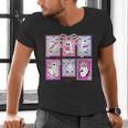 Preppy Spooky Teacher Halloween Ghost Coquette Bow Autumn Men's V-Neck T-Shirt, gift for family, gift for coworker