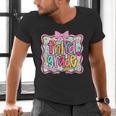 Preppy Third Grade Back To School Teacher Girl Kid Men's V-Neck T-Shirt, gift for family, gift for coworker
