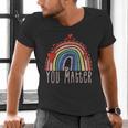 Pretty YOU MATTER Rainbow Positive Message Teachers Kids Men's V-Neck T-Shirt, gift for family, gift for coworker Pretty YOU MATTER Rainbow Positive Message Teachers Kids Men's V-Neck T-Shirt, gift for family, gift for coworker