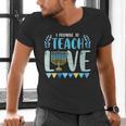 I Promise To Teach Love Hanukkah Chanukah Jewish Teacher Men's V-Neck T-Shirt, gift for family, gift for coworker