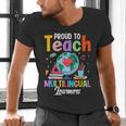 Proud To Teach Multilingual Learner ESL English Teacher Men's V-Neck T-Shirt, Esl Teacher Shirts, English Teacher Shirts, gift for family, gift for coworker Proud To Teach Multilingual Learner ESL English Teacher Men's V-Neck T-Shirt, Esl Teacher Shirts, English Teacher Shirts, gift for family, gift for coworker
