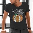 Pumpkin Music Teacher Halloween Fall Music Notes Autumn Men's V-Neck T-Shirt, gift for family, gift for coworker