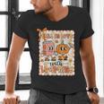 Pumpkin Teacher Preppy Fall In Love With Learning Autumn Men's V-Neck T-Shirt, gift for family, gift for coworker