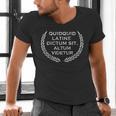 Quidquid Latine Dictum Sit Altum Videtur Teacher Men's V-Neck T-Shirt, gift for family, gift for coworker