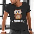 Quien Who Owl Spanish Teacher Men's V-Neck T-Shirt, gift for family, gift for coworker Quien Who Owl Spanish Teacher Men's V-Neck T-Shirt, gift for family, gift for coworker