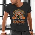 Rainbow I Teach The Cutest Pumpkins Kindergarten Teacher Men Women Men's V-Neck T-Shirt, gift for family, gift for coworker Rainbow I Teach The Cutest Pumpkins Kindergarten Teacher Men Women Men's V-Neck T-Shirt, gift for family, gift for coworker
