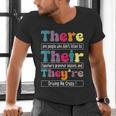 There Their They'Re English Teacher Grammar Memes Men's V-Neck T-Shirt, English Teacher Shirts, gift for family, gift for coworker