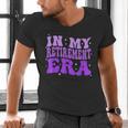 In My Retirement Era Groovy Retired Teacher 2025 Women Men's V-Neck T-Shirt, Groovy Teacher Shirts, gift for family, gift for coworker In My Retirement Era Groovy Retired Teacher 2025 Women Men's V-Neck T-Shirt, Groovy Teacher Shirts, gift for family, gift for coworker