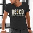 Retro Abcd Teacher Novelty Back To School Teacher Men's V-Neck T-Shirt, gift for family, gift for coworker Retro Abcd Teacher Novelty Back To School Teacher Men's V-Neck T-Shirt, gift for family, gift for coworker