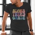 Retro Aloha Third Grade Teacher Summer Vacation Beach Hawaii Men's V-Neck T-Shirt, gift for family, gift for coworker Retro Aloha Third Grade Teacher Summer Vacation Beach Hawaii Men's V-Neck T-Shirt, gift for family, gift for coworker